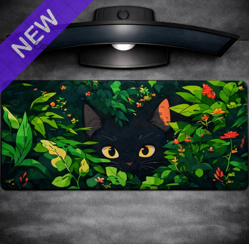 Tapis de Bureau XXL – Design Chat Kawaii | Surface Antidérapante & Grand Format